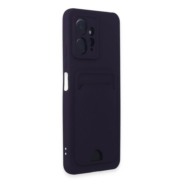 BFS  Xiaomi Redmi Note 12 4G Kılıf Kelvin Kartvizitli Silikon - Derin Mor