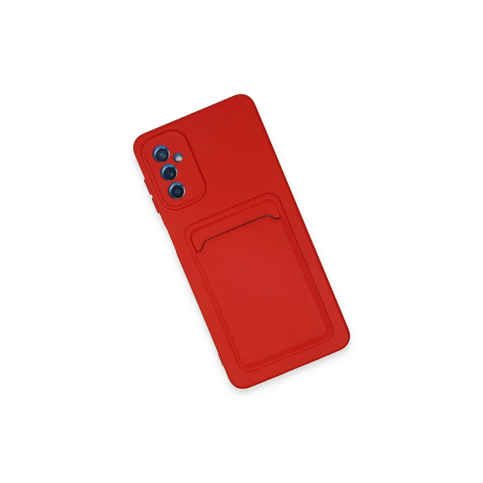 BFS  Samsung Galaxy A14 4G Kılıf Kelvin Kartvizitli Silikon - Kırmızı