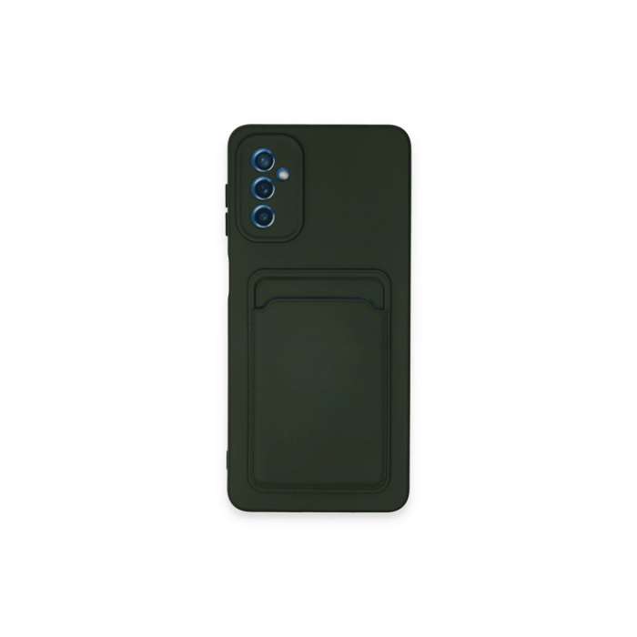 BFS  Samsung Galaxy A14 4G Kılıf Kelvin Kartvizitli Silikon - Koyu Yeşil