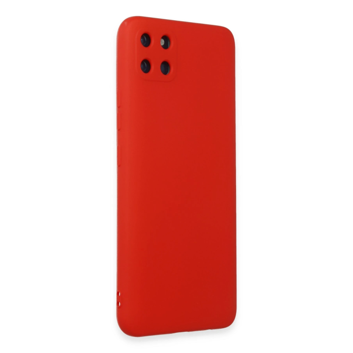 BFS  Realme C11 Kılıf Nano içi Kadife Silikon - Kırmızı