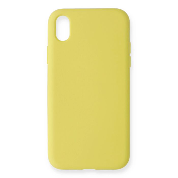 BFS  iPhone XR Kılıf Nano içi Kadife Silikon - Sarı