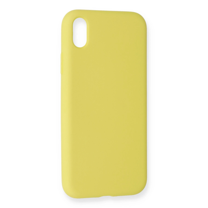 BFS  iPhone XR Kılıf Nano içi Kadife Silikon - Sarı