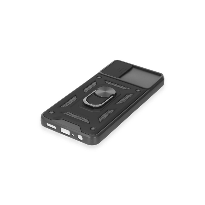 BFS  Samsung Galaxy A04E Kılıf Pars Lens Yüzüklü Silikon - Siyah