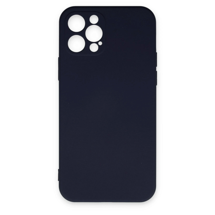 BFS  iPhone 12 Pro Max Kılıf Nano içi Kadife Silikon - Lacivert