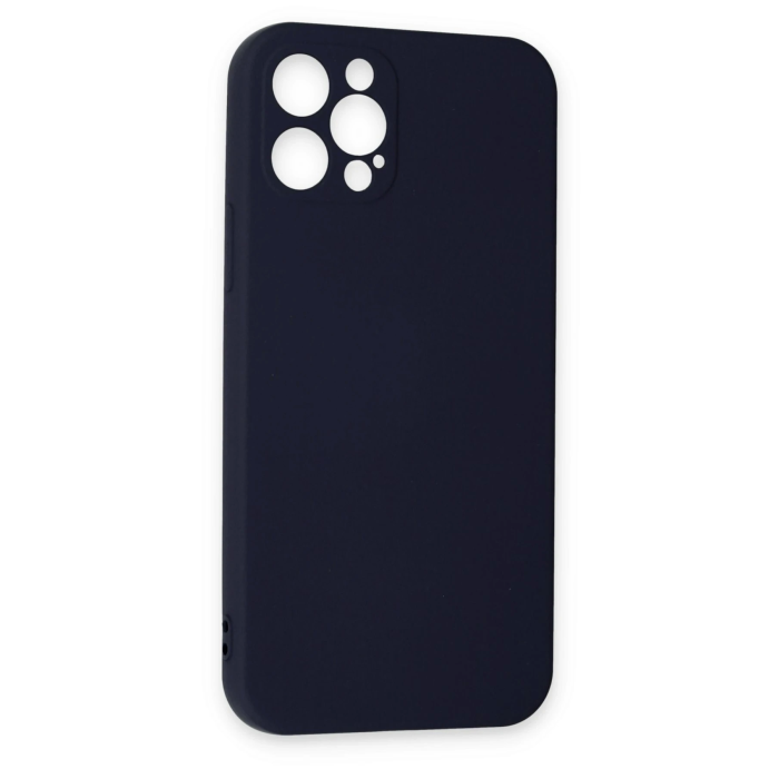 BFS  iPhone 12 Pro Max Kılıf Nano içi Kadife Silikon - Lacivert