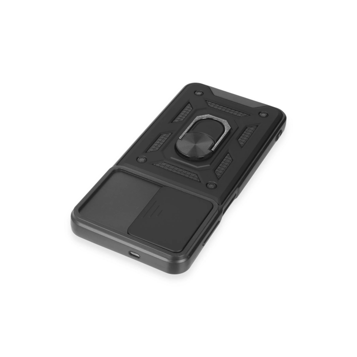 BFS  Samsung Galaxy A14 4G Kılıf Pars Lens Yüzüklü Silikon - Siyah