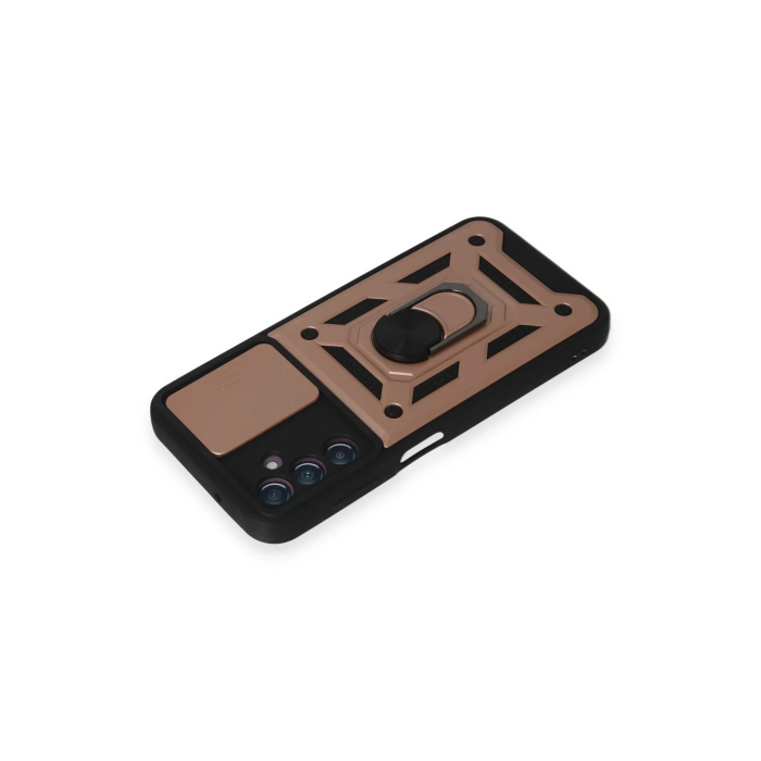 BFS  Samsung Galaxy A14 4G Kılıf Pars Lens Yüzüklü Silikon - Rose Gold
