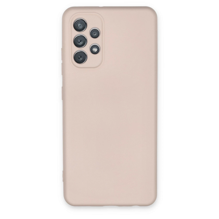 BFS  Samsung Galaxy A72 Kılıf Nano içi Kadife Silikon - Pudra