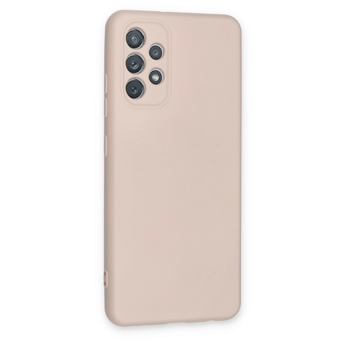 BFS  Samsung Galaxy A72 Kılıf Nano içi Kadife Silikon - Pudra