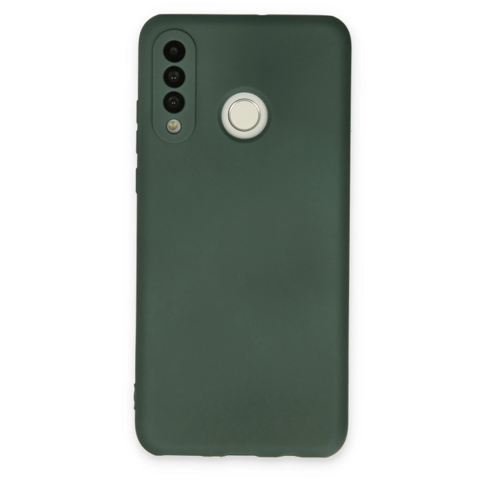 BFS  Huawei P30 Lite Kılıf Nano içi Kadife Silikon - Koyu Yeşil