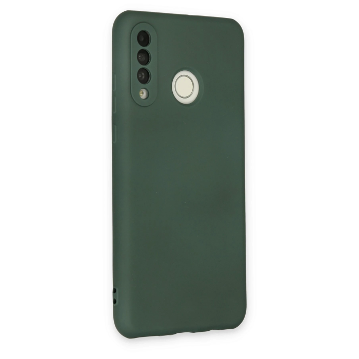 BFS  Huawei P30 Lite Kılıf Nano içi Kadife Silikon - Koyu Yeşil