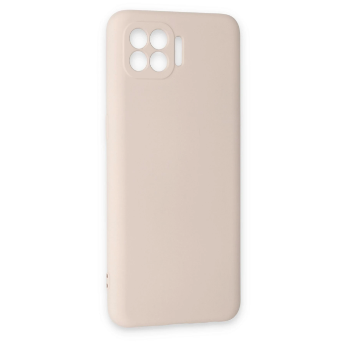 BFS  Oppo Reno 4 Lite Kılıf Nano içi Kadife Silikon - Pudra