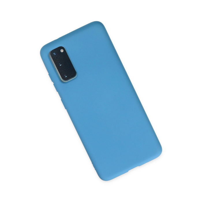 BFS  Samsung Galaxy S20 Plus Kılıf Nano içi Kadife Silikon - Mavi