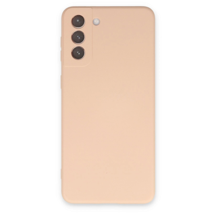 BFS  Samsung Galaxy S21 Plus Kılıf Nano içi Kadife Silikon - Pudra