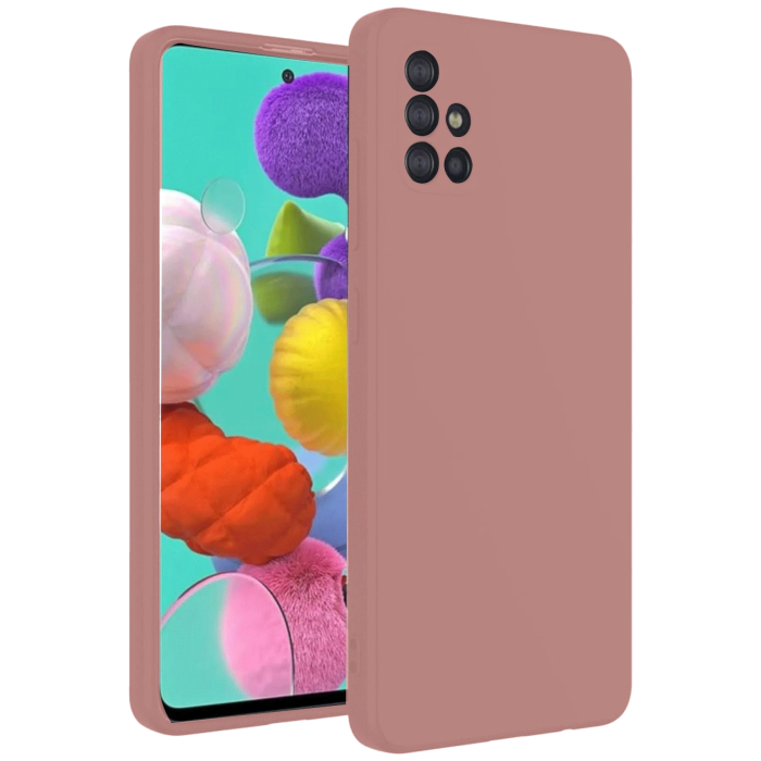 BFS  Samsung Galaxy A31 Kılıf Nano içi Kadife Silikon - Pudra