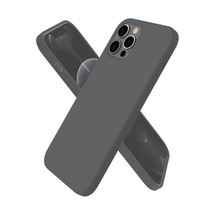 BFS  iPhone 12 Pro Max Kılıf First Silikon - Gri