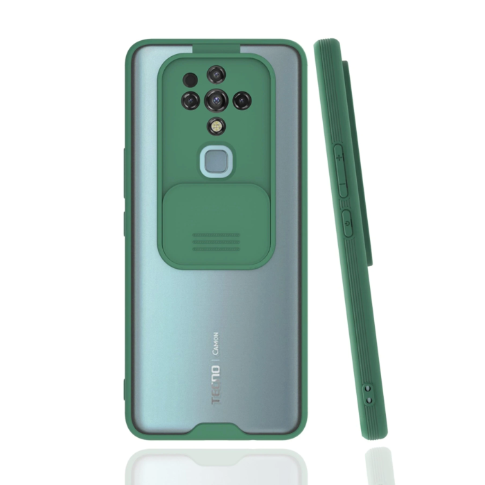 BFS  Tecno Camon 16 Kılıf Platin Kamera Koruma Silikon - Yeşil
