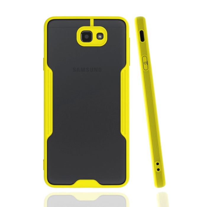 BFS  Samsung Galaxy J7 Prime Kılıf Platin Silikon - Sarı