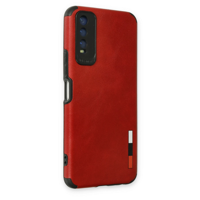BFS  Vivo Y11S Kılıf Loop Deri Silikon - Kırmızı