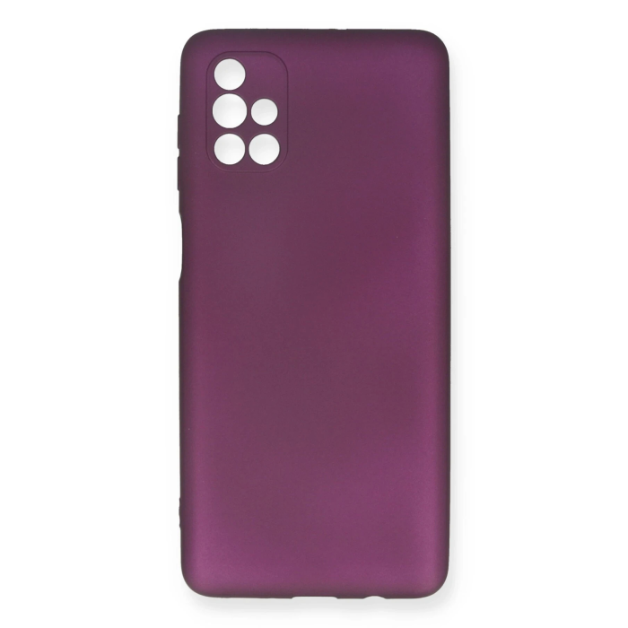BFS  Samsung Galaxy M51 Kılıf First Silikon - Mürdüm