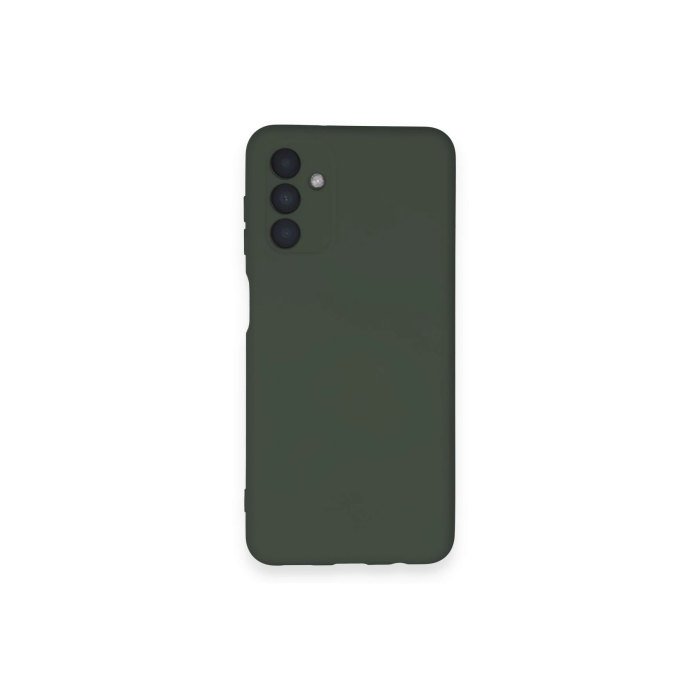 BFS  Samsung Galaxy A14 4G Kılıf Nano içi Kadife Silikon - Koyu Yeşil