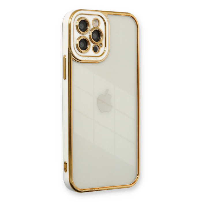 BFS  iPhone 12 Pro Kılıf Liva Lens Silikon - Beyaz