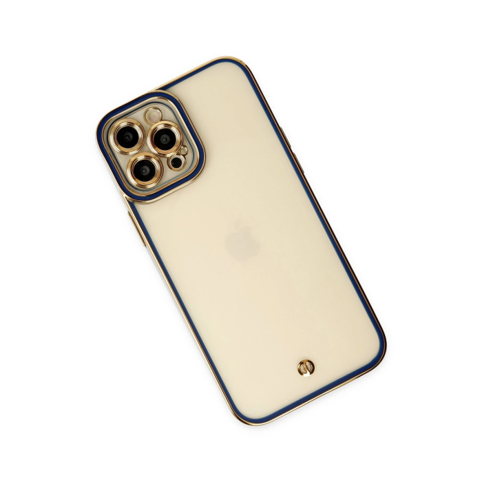 BFS  iPhone 12 Pro Max Kılıf Liva Lens Silikon - Mavi
