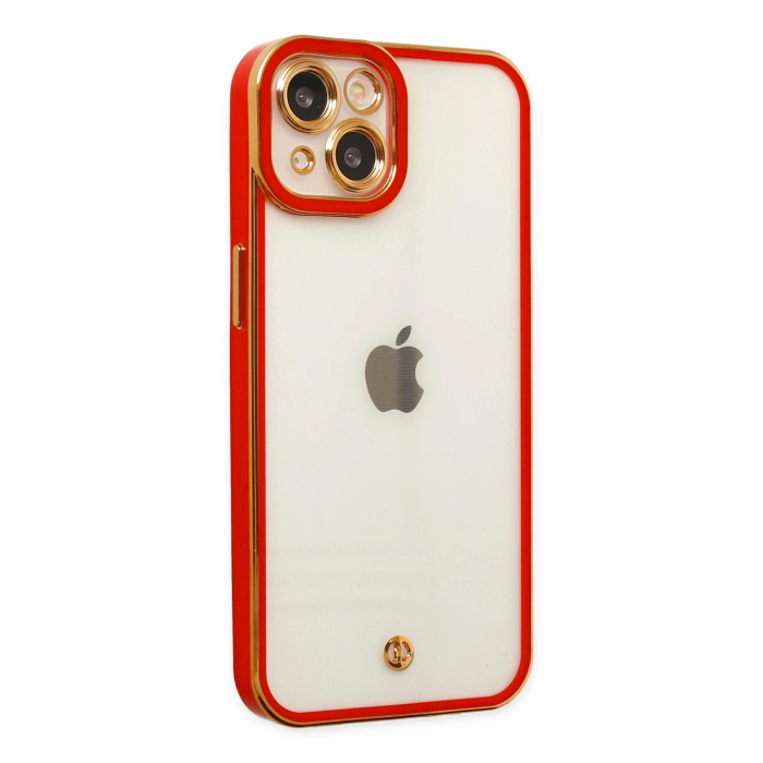 BFS  iPhone 13 Kılıf Liva Lens Silikon - Kırmızı