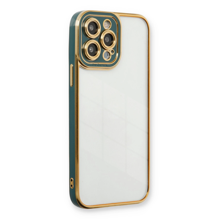 BFS  iPhone 13 Pro Kılıf Liva Lens Silikon - Yeşil
