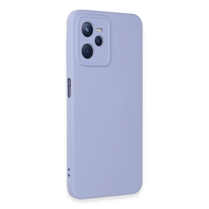 BFS  Realme C35 Kılıf Nano içi Kadife Silikon - Lila
