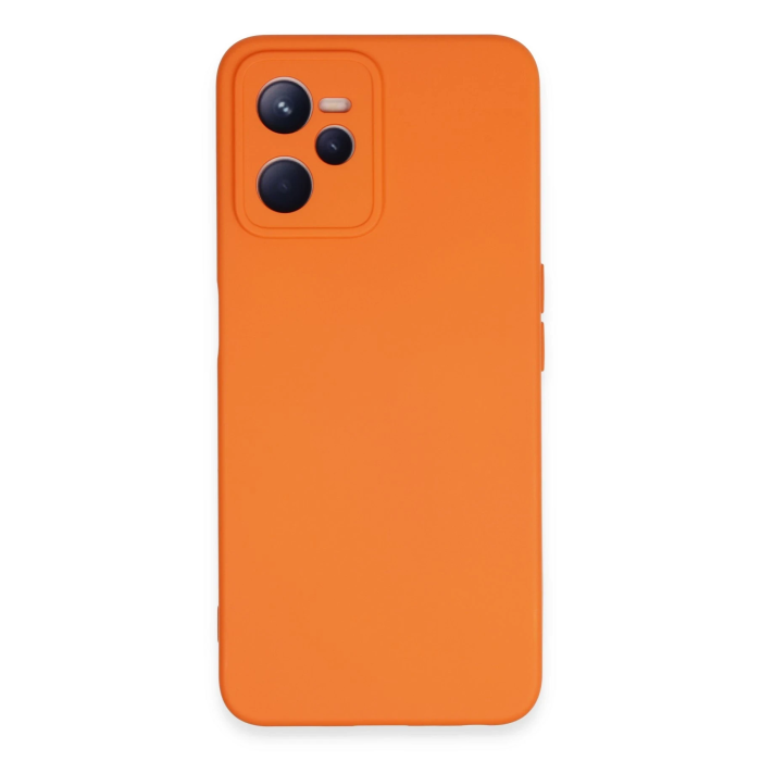 BFS  Realme C35 Kılıf Nano içi Kadife Silikon - Turuncu