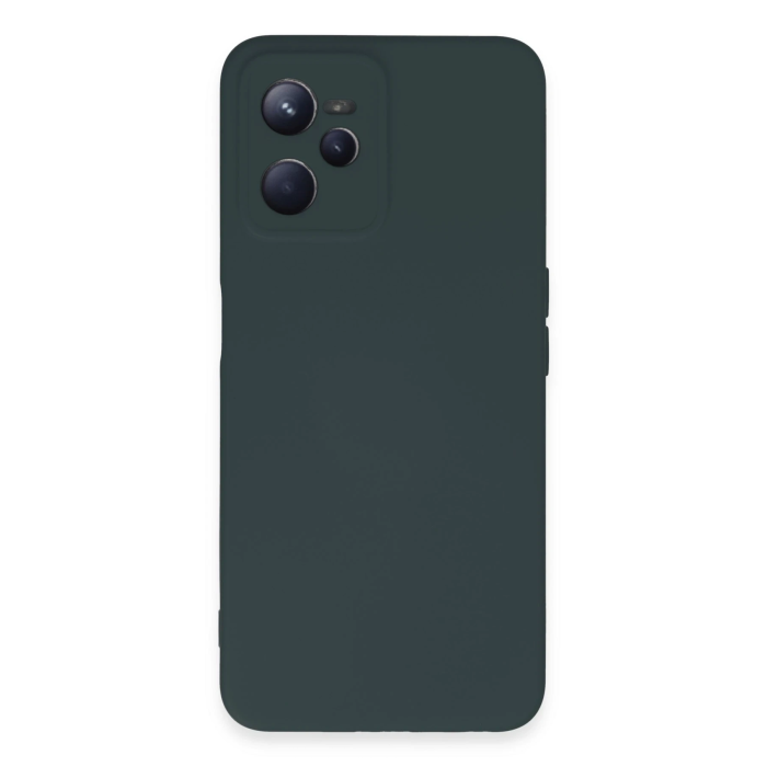 BFS  Realme C35 Kılıf Nano içi Kadife Silikon - Koyu Yeşil