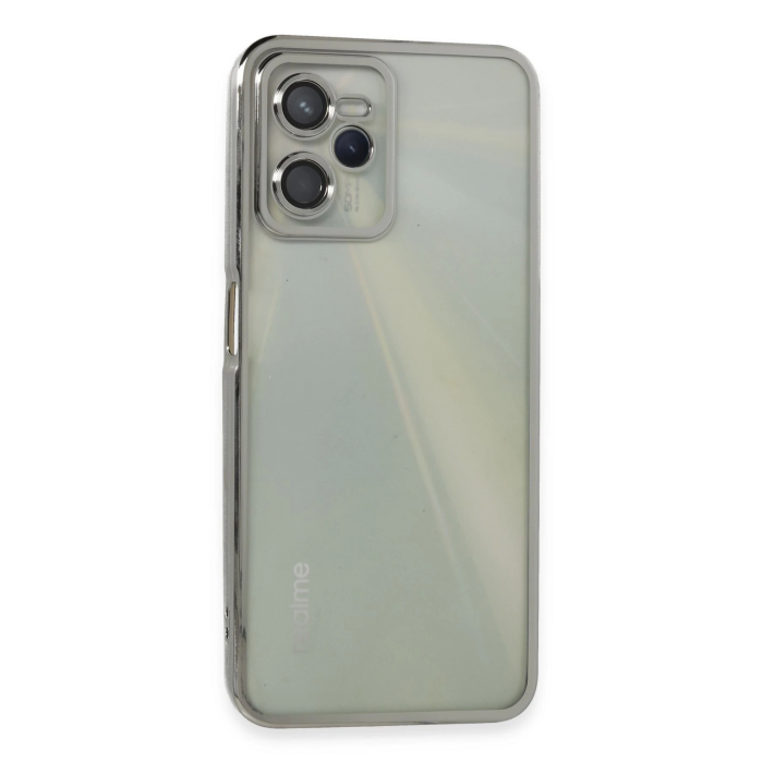BFS  Realme C35 Kılıf Razer Lensli Silikon - Gümüş