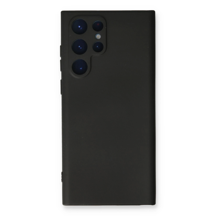 BFS  Samsung Galaxy S22 Ultra Kılıf Nano içi Kadife Silikon - Siyah