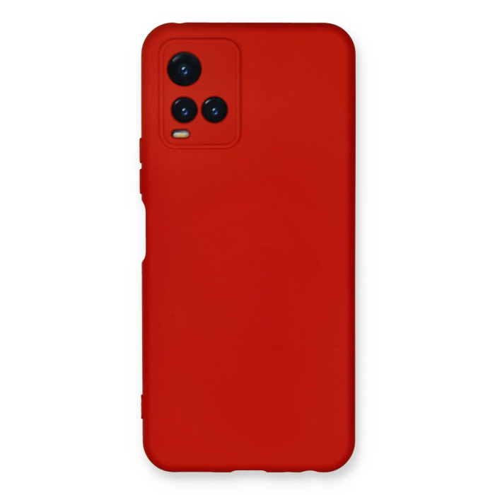 BFS  Vivo Y21S Kılıf Nano içi Kadife Silikon - Kırmızı