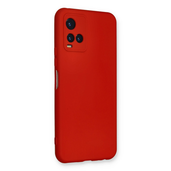 BFS  Vivo Y21S Kılıf Nano içi Kadife Silikon - Kırmızı