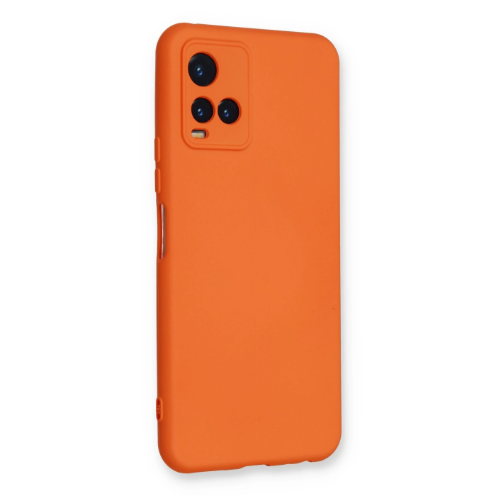 BFS  Vivo Y21S Kılıf Nano içi Kadife Silikon - Turuncu