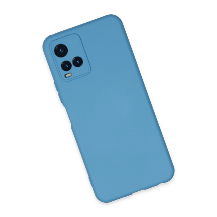 BFS  Vivo Y21S Kılıf Nano içi Kadife Silikon - Mavi