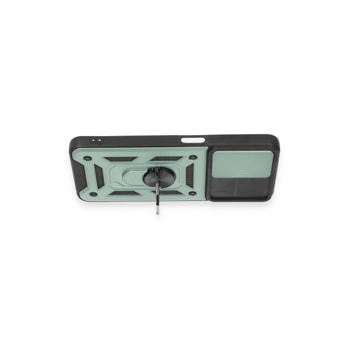 BFS  Realme C35 Kılıf Pars Lens Yüzüklü Silikon - Yeşil
