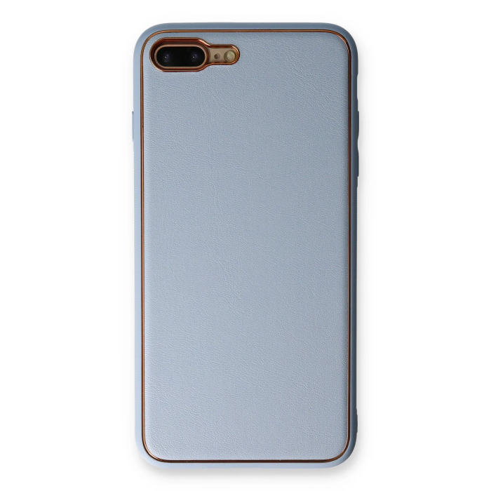 BFS  iPhone 7 Plus Kılıf Coco Deri Silikon Kapak - Açık Mavi