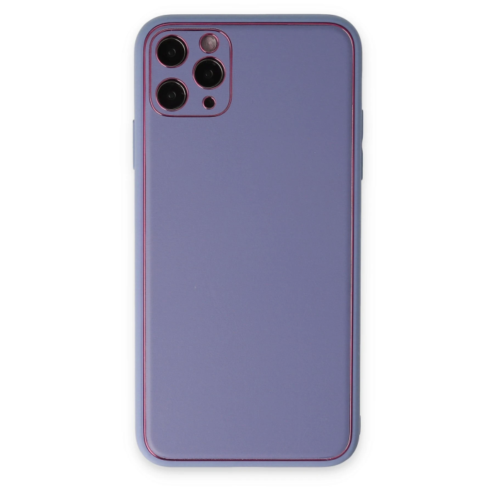 BFS  iPhone 11 Pro Kılıf Coco Deri Silikon Kapak - Açık Lila