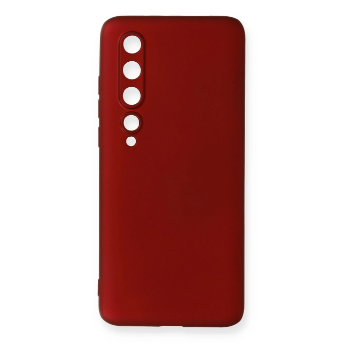 BFS  Xiaomi Mi 10 Kılıf First Silikon - Bordo