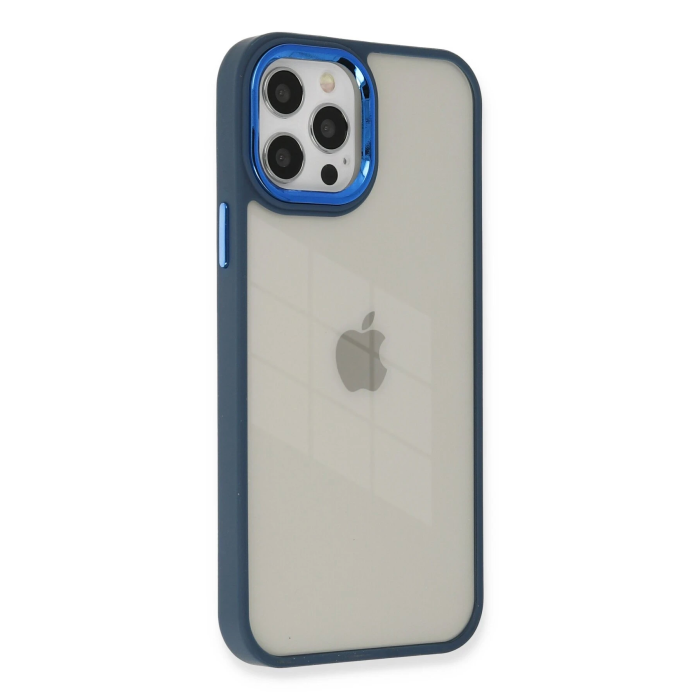 BFS  iPhone 12 Pro Max Kılıf Dora Kapak - Mavi