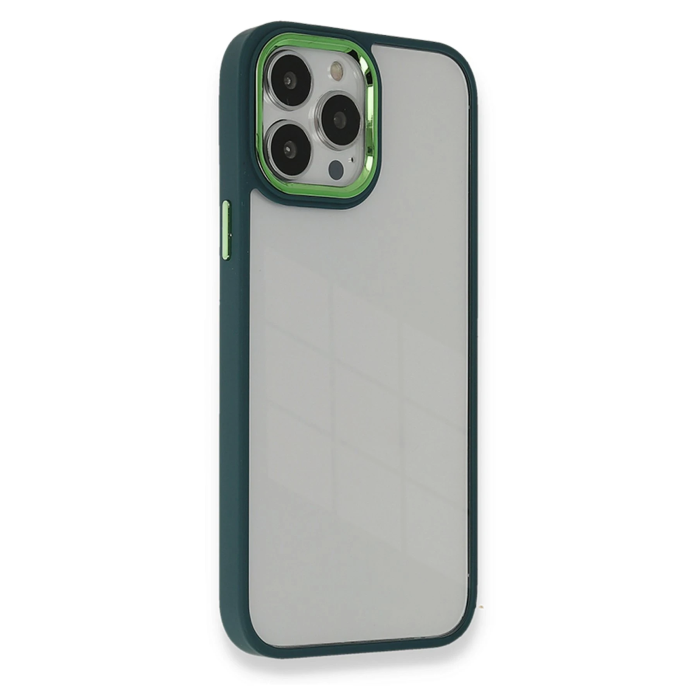 BFS  iPhone 13 Pro Kılıf Dora Kapak - Haki Yeşil