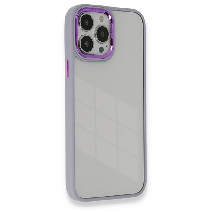 BFS  iPhone 13 Pro Kılıf Dora Kapak - Lila
