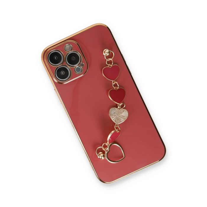 BFS  iPhone 13 Pro Max Kılıf Esila Silikon - Kırmızı