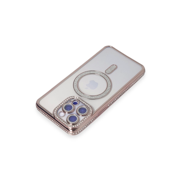 BFS  iPhone 14 Pro Max Kılıf Joke Simli Magneticsafe Kılıf - Pembe
