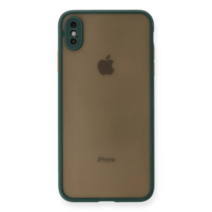 BFS  iPhone XS Max Kılıf Montreal Silikon Kapak - Yeşil