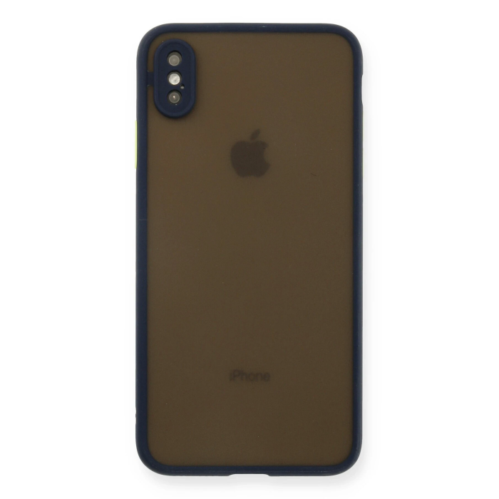 BFS  iPhone XS Max Kılıf Montreal Silikon Kapak - Lacivert