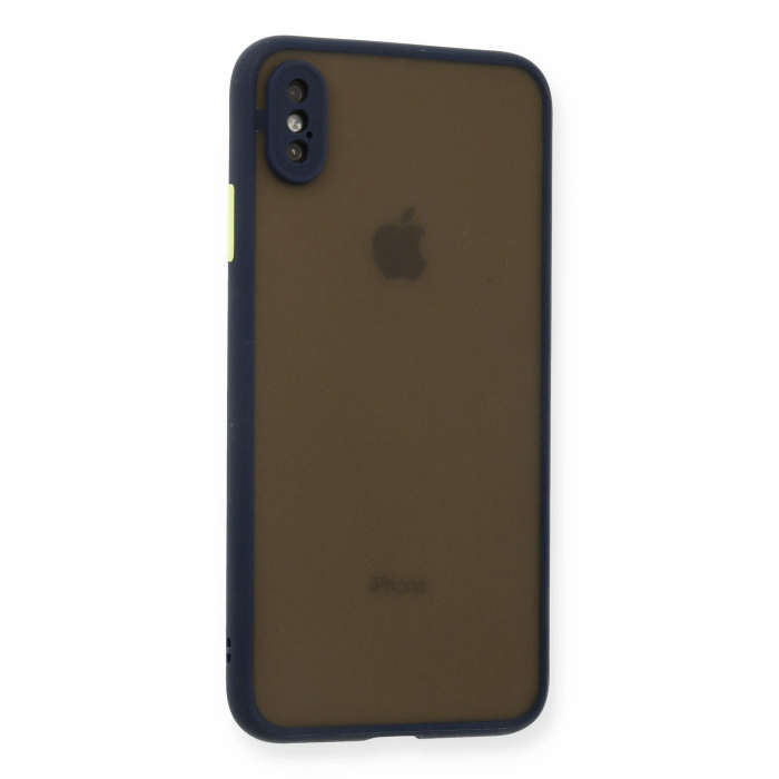 BFS  iPhone XS Max Kılıf Montreal Silikon Kapak - Lacivert